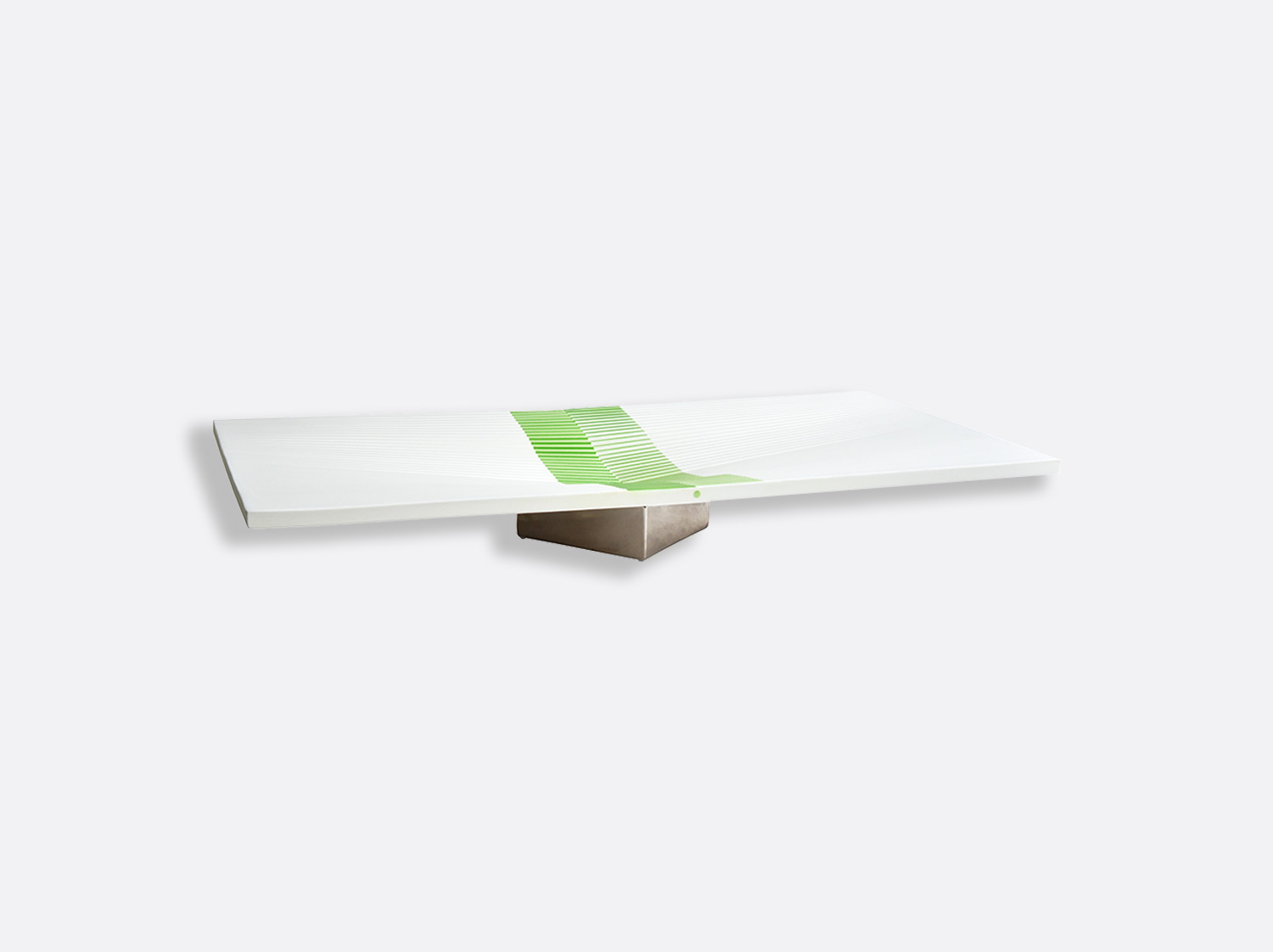 Déplacement sur plateau Vert en porcelaine de la collection JULIO LE PARC EDITION LIMITEE Bernardaud