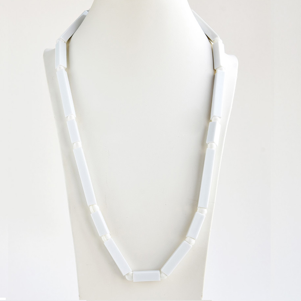 China Tube Blanc Long Necklace of the collection Be Bold Over | Bernardaud