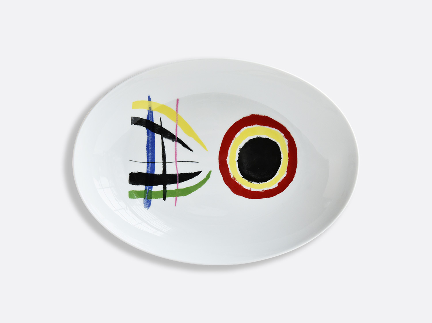 China Oval platter 16" x 11.4" of the collection A TOUTE EPREUVE - JOAN MIRO | Bernardaud