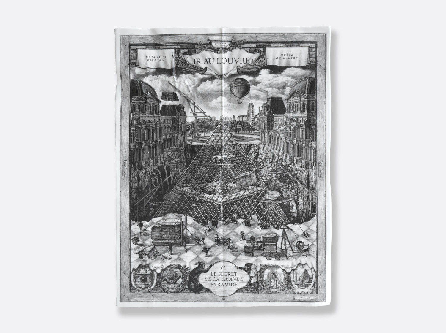 China Folded leaf 13.9'' x 10.6'' of the collection JR AU LOUVRE - JR | Bernardaud