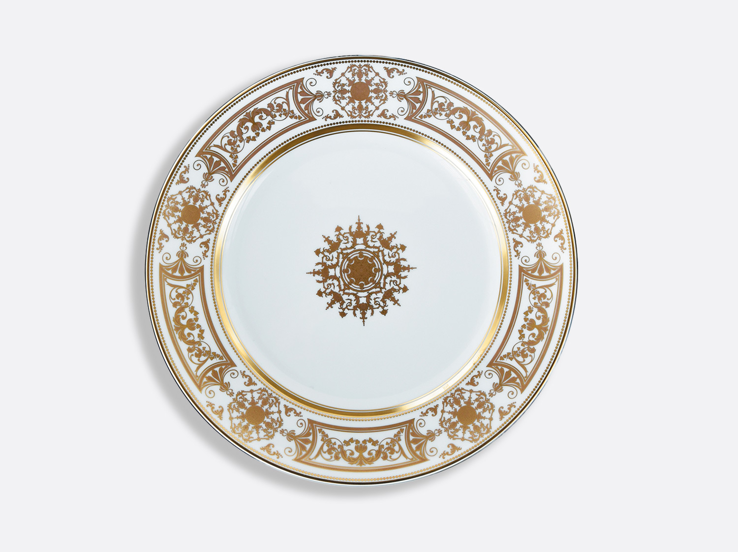 Assiette à dîner 26 cm en porcelaine de la collection Aux Rois Or Bernardaud