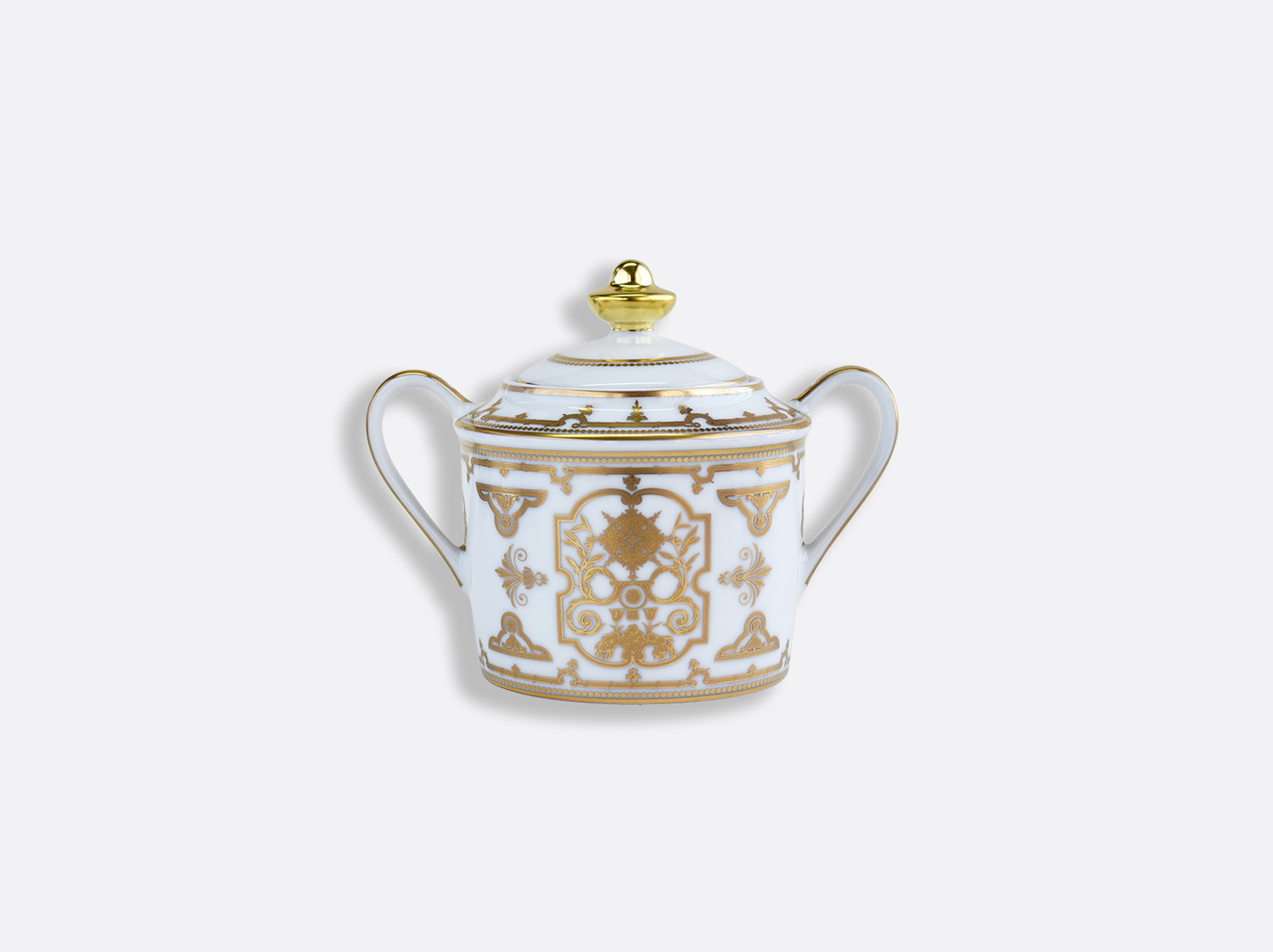 Sucrier 6 tasses 20 cl en porcelaine de la collection Aux Rois Or Bernardaud