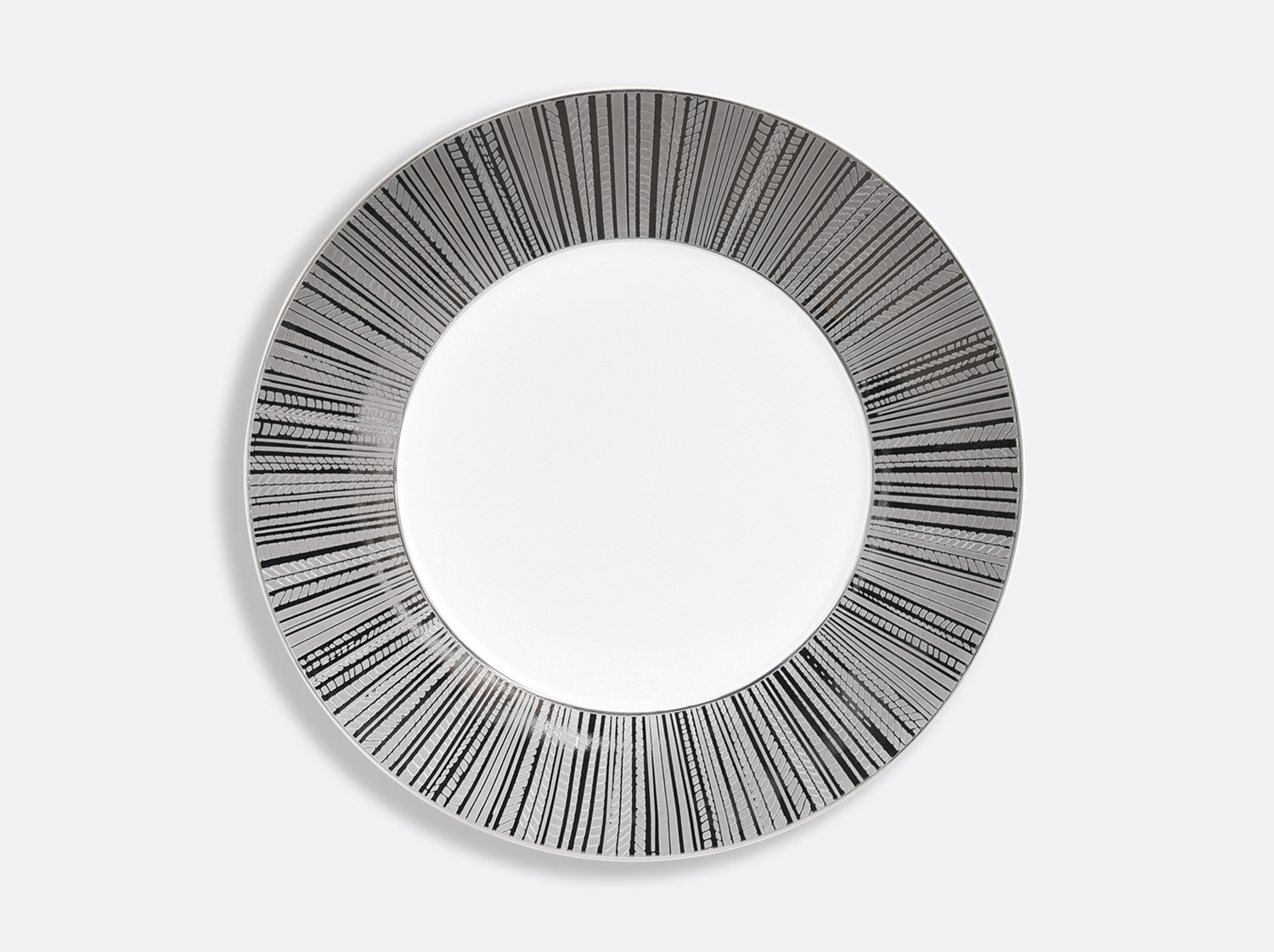 Assiette plate 31 cm platine en porcelaine de la collection Silva Bernardaud