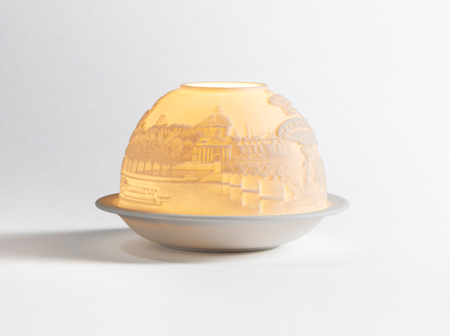 Paris sur Seine Led en porcelaine de la collection LITHOPHANIE LED Bernardaud