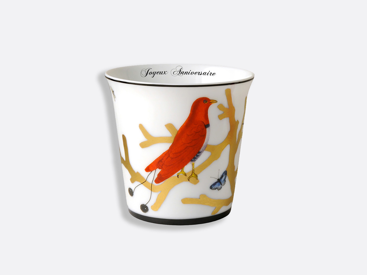 ゴブレット  en porcelaine de la collection Aux oiseaux - Personnalisation Bernardaud