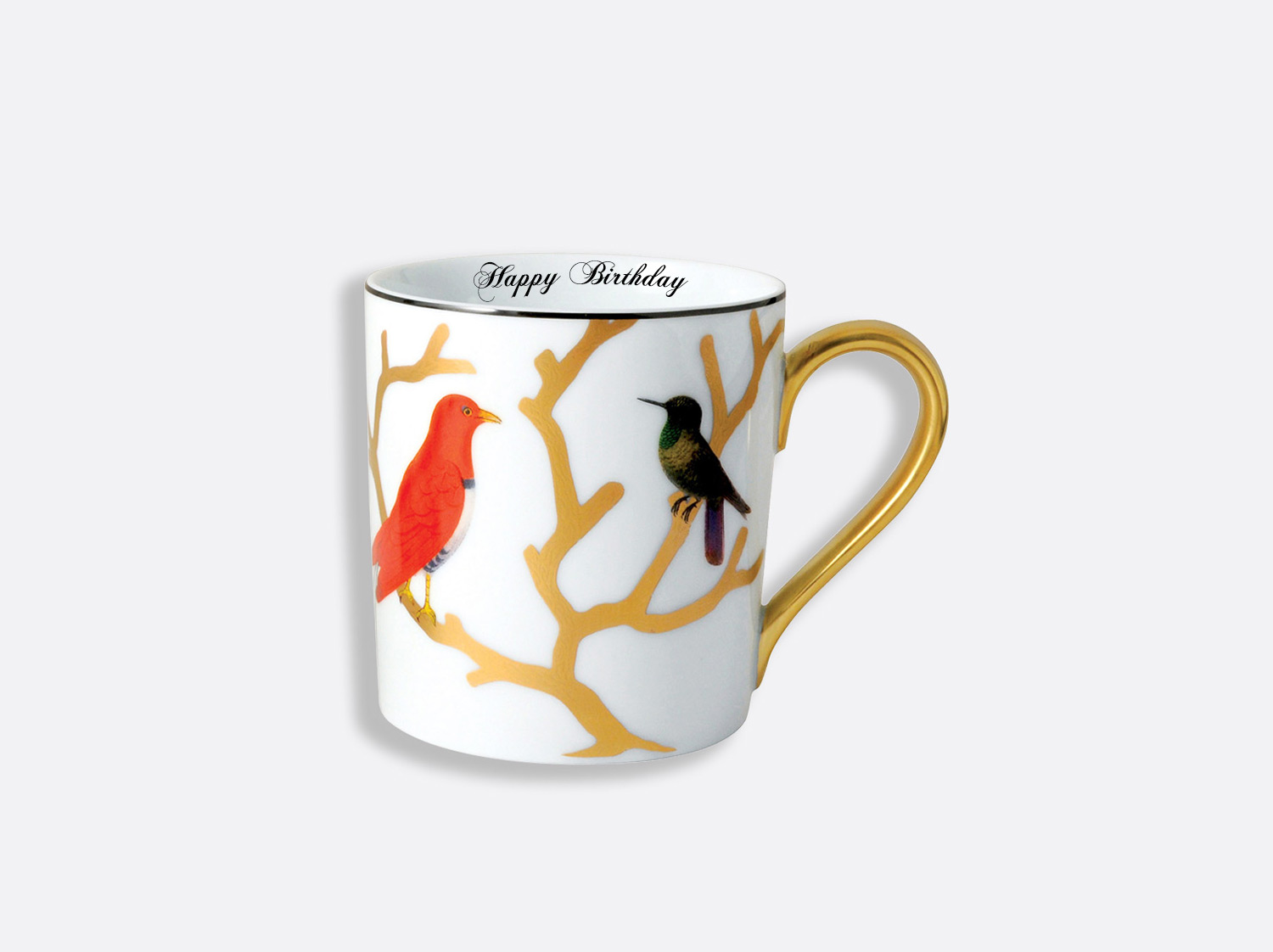 Mug en porcelaine de la collection Aux oiseaux - Personnalisation Bernardaud