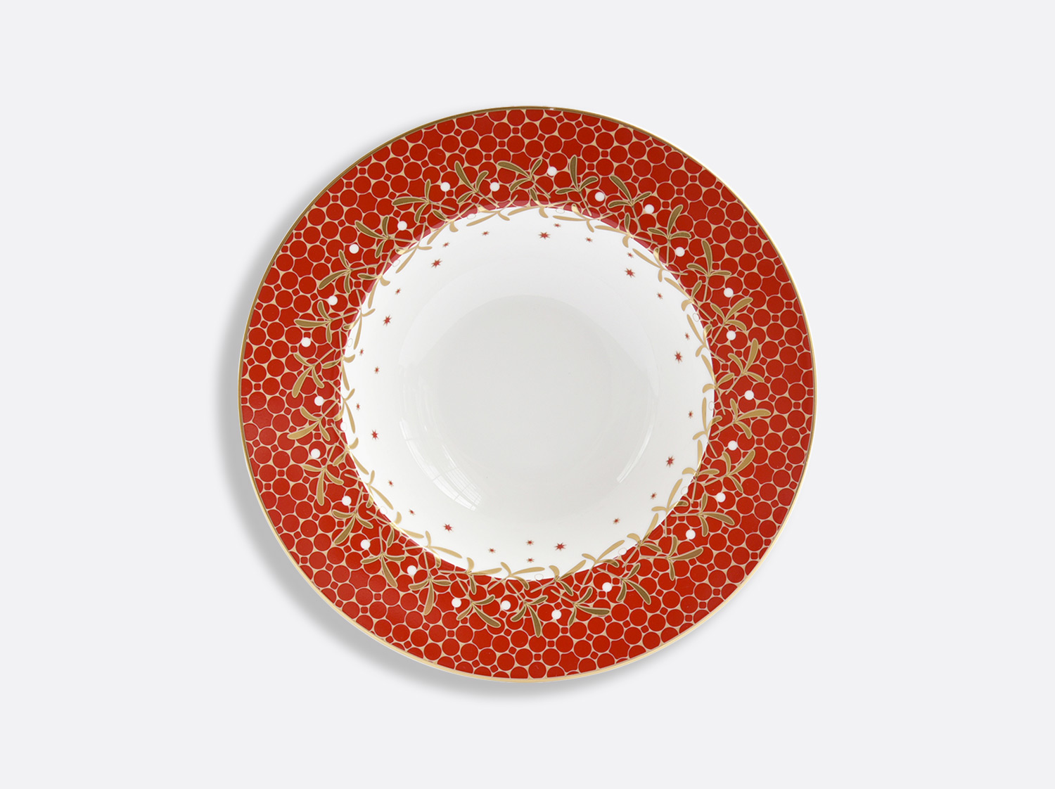 リムスープ 22.5cm en porcelaine de la collection Noël (ノエル) Bernardaud