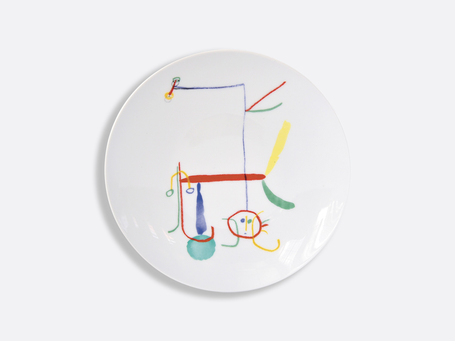 Assiette 21 cm en porcelaine de la collection A TOUTE EPREUVE - JOAN MIRO SERVICE ENFANT Bernardaud