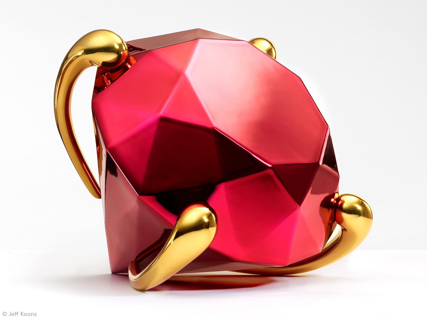 ジェフ・クーンズ ダイアモンド（レッド） en porcelaine de la collection DIAMOND (RED) by Jeff Koons Bernardaud