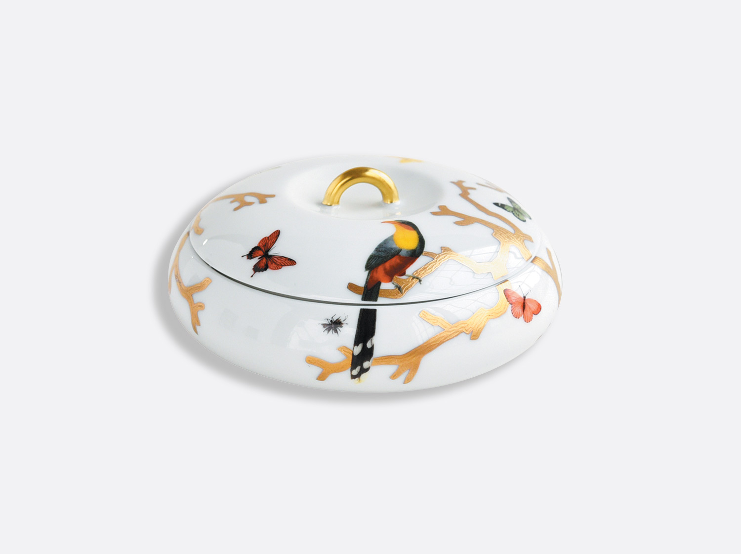 Boîte galet en porcelaine de la collection Aux oiseaux Bernardaud