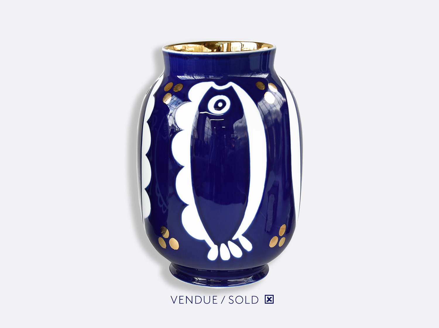 China Vase toscan n°2 of the collection Atelier Buffile - Algues et Poissons | Bernardaud