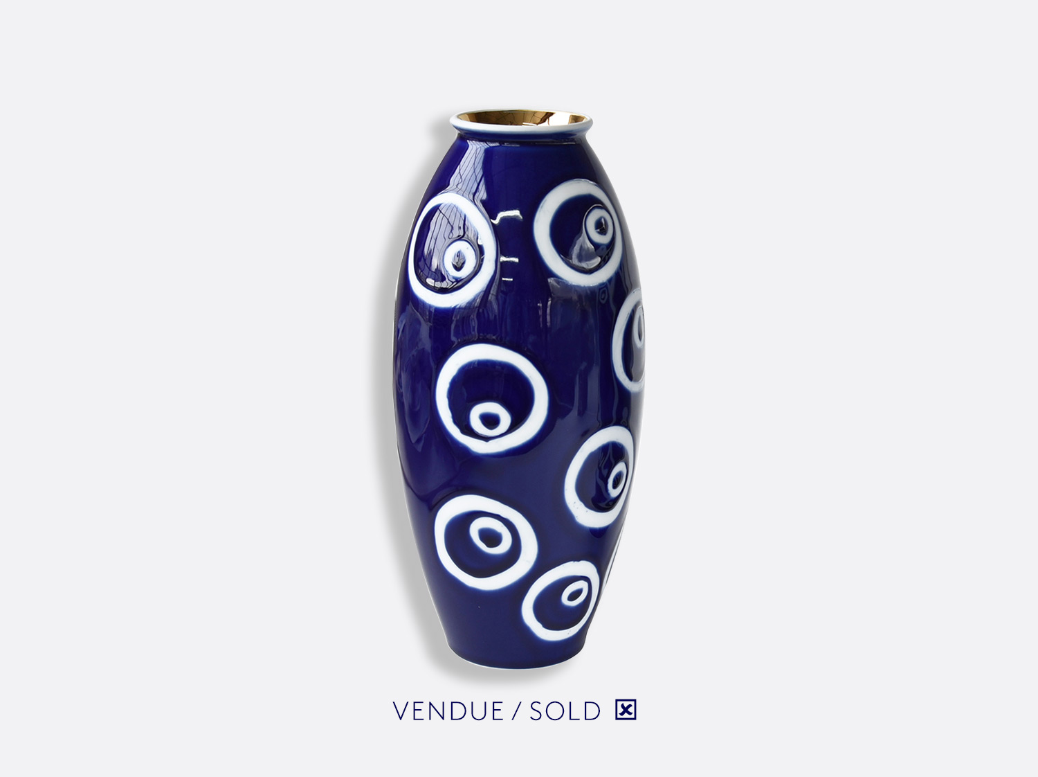 China Vase trouville h.30 cm n°5 of the collection Atelier Buffile - Algues et Poissons | Bernardaud