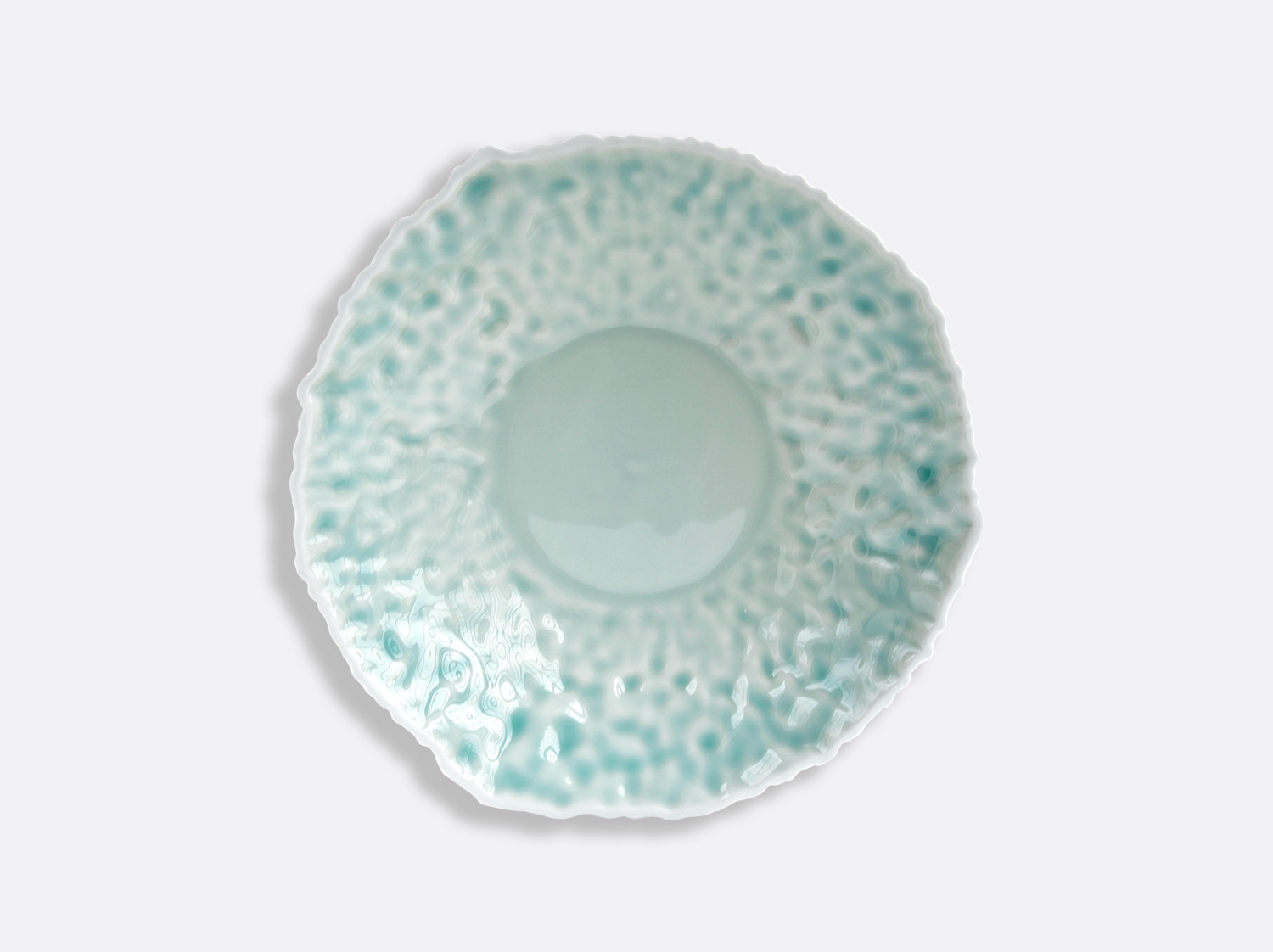 Assiette creuse Céladon / Blanc 23 cm en porcelaine de la collection ECORCE CELADON Bernardaud