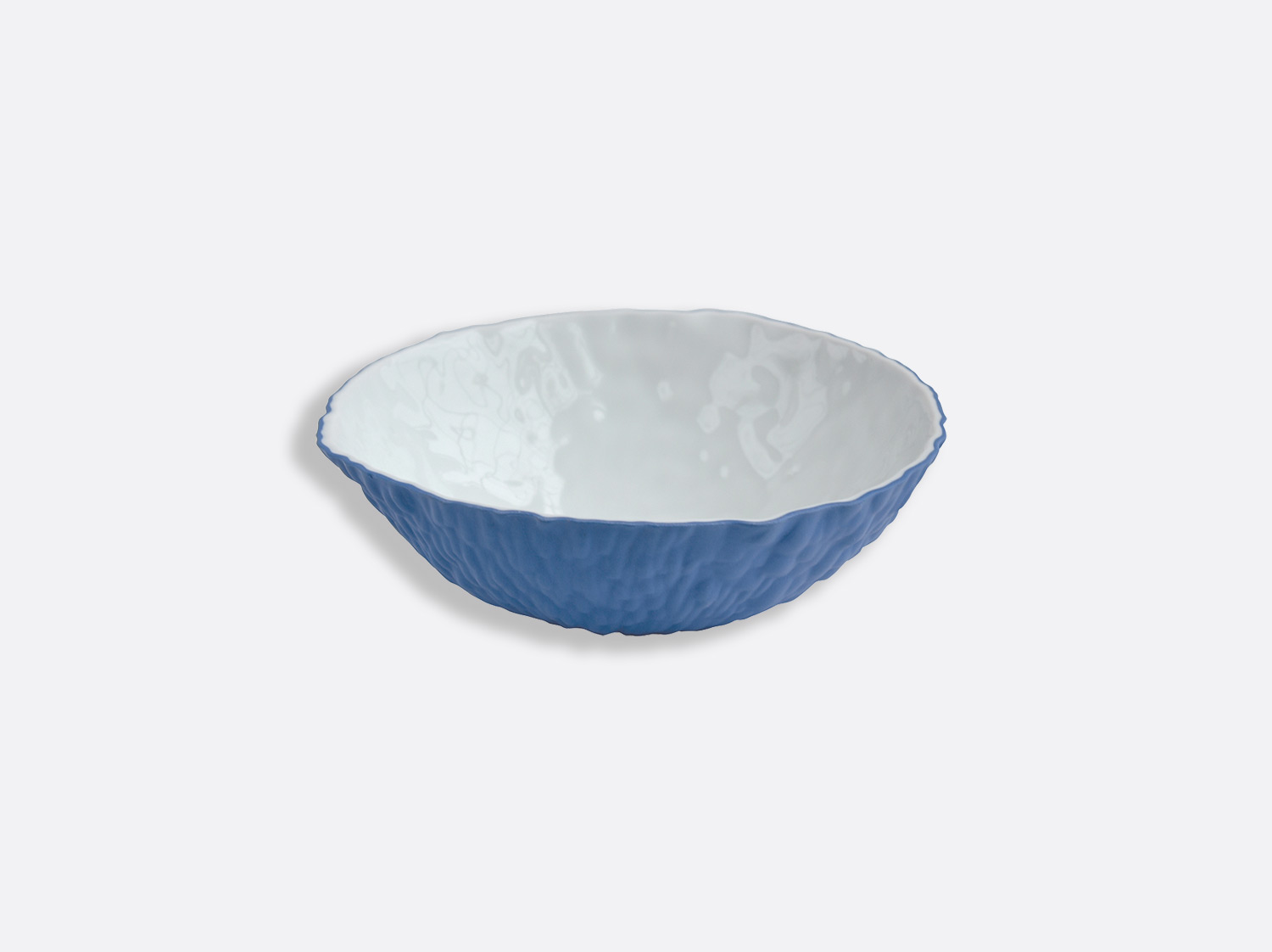 Bol Blanc / Bleu Gauloise 16,5 cm en porcelaine de la collection ECORCE BI-PÂTE BLANC/GAULOISE Bernardaud