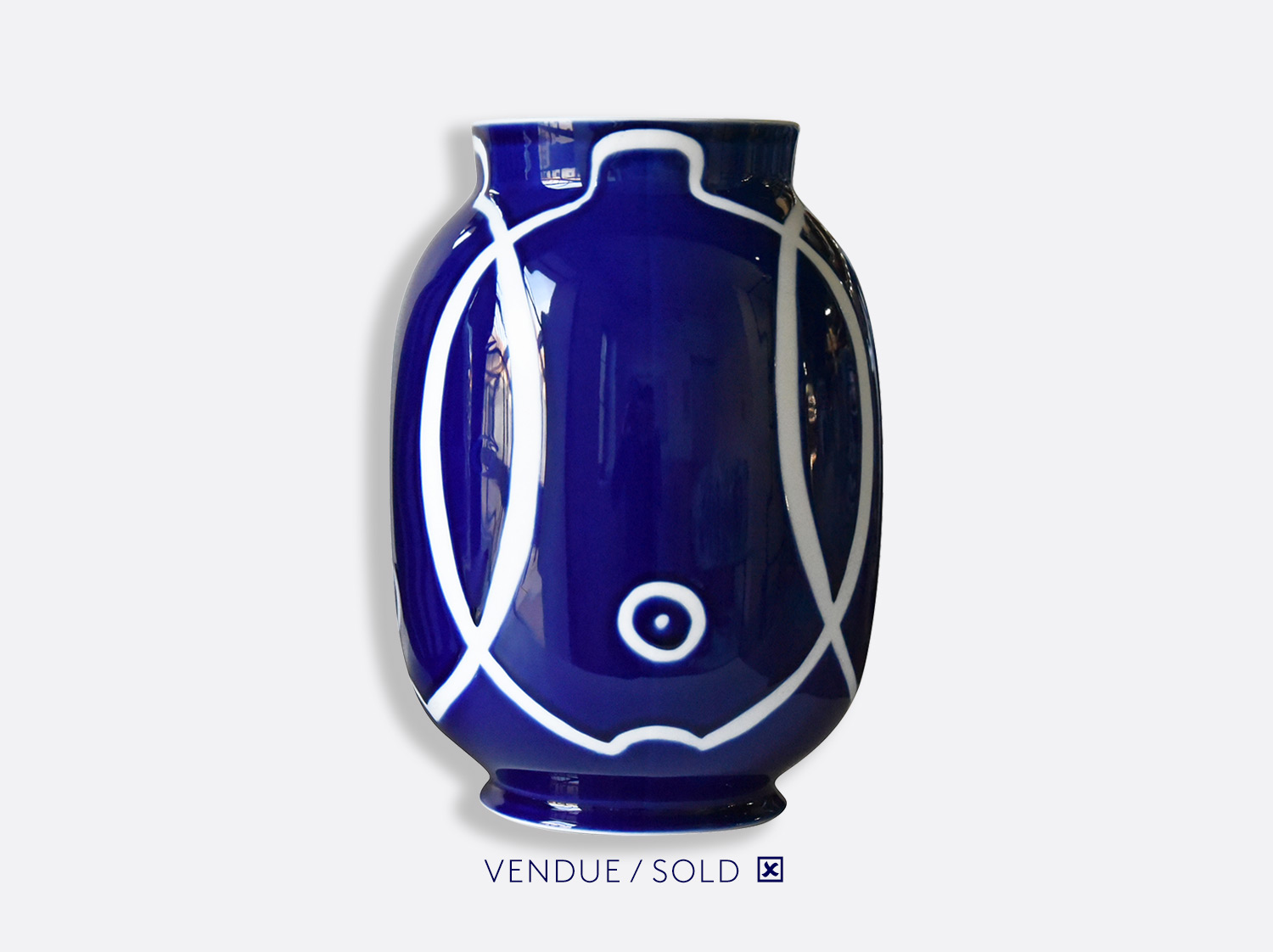 Vase toscan n°9 en porcelaine de la collection Atelier Buffile - Algues et Poissons Bernardaud