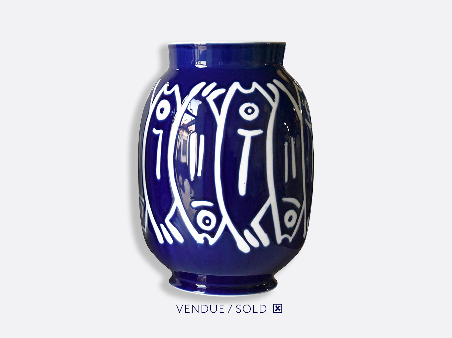Vase toscan n°13 en porcelaine de la collection Atelier Buffile - Algues et Poissons Bernardaud