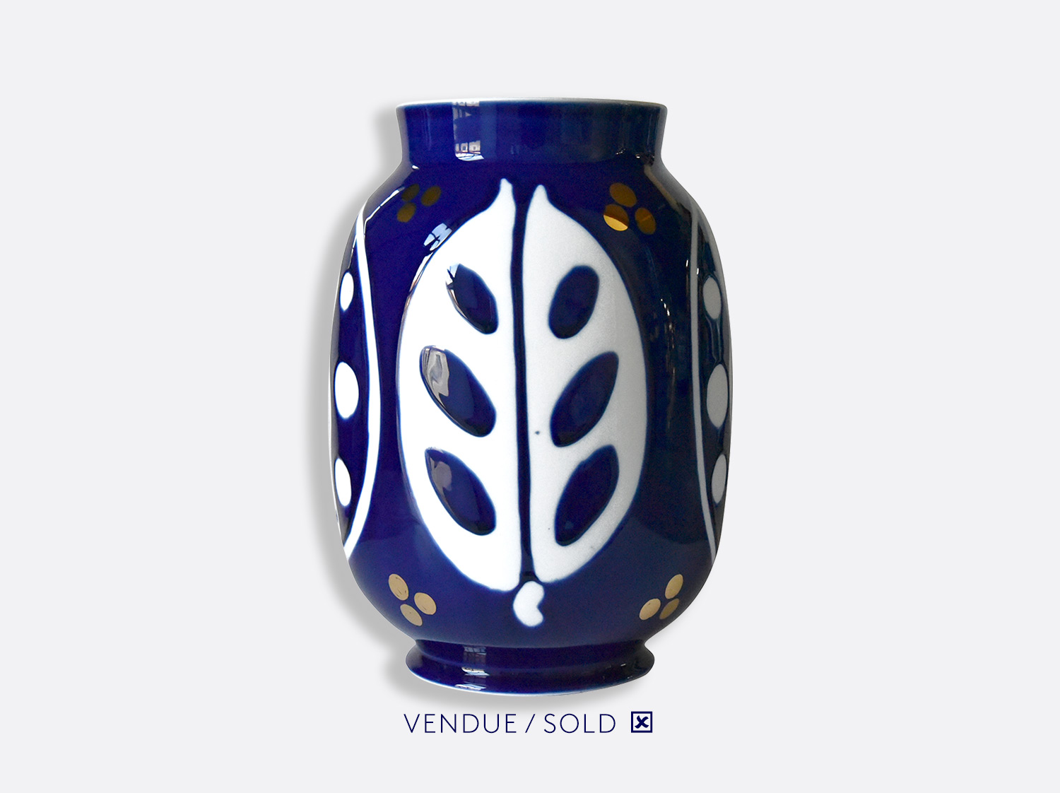 Vase toscan n°14 en porcelaine de la collection Atelier Buffile - Algues et Poissons Bernardaud
