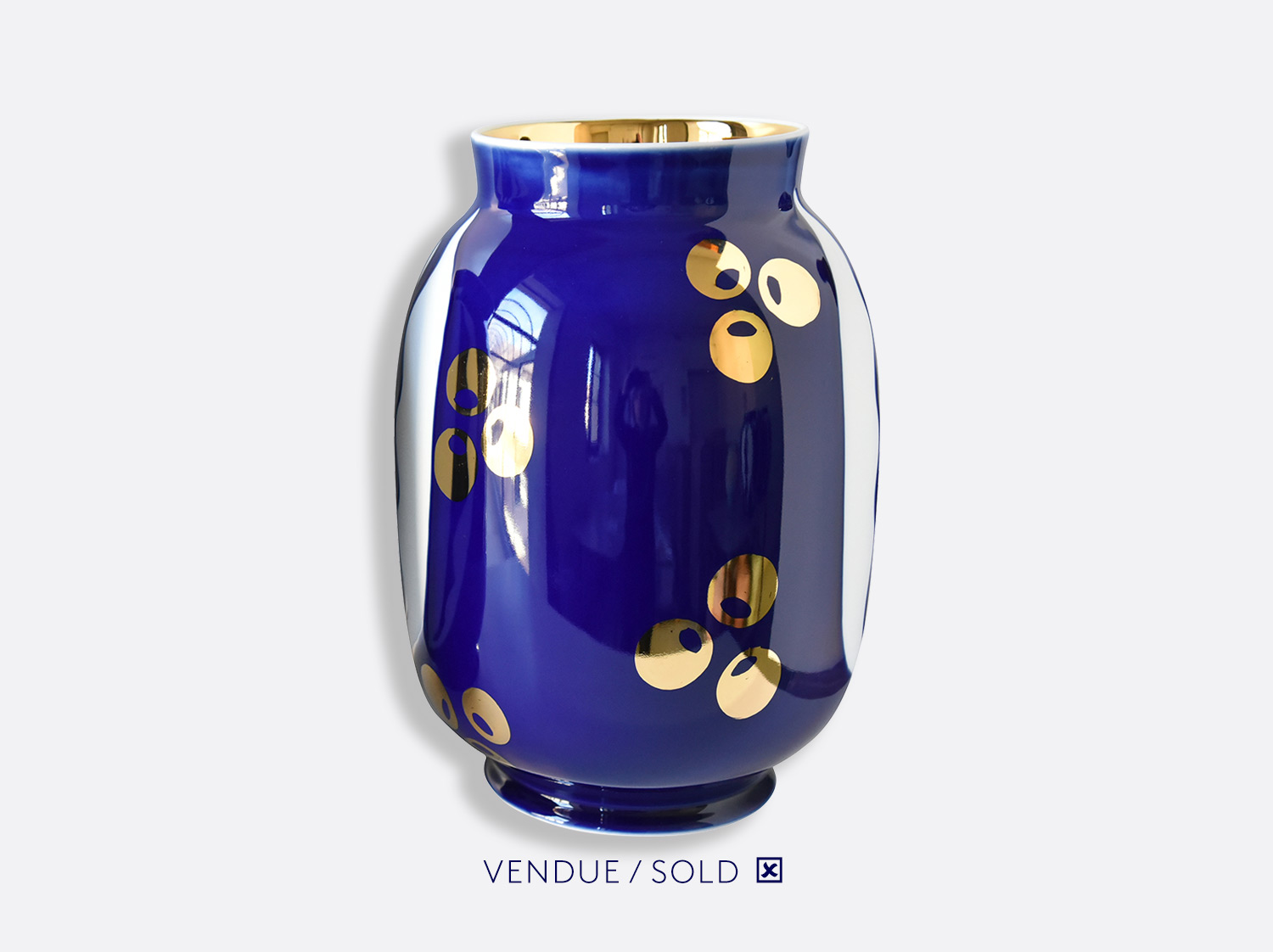Vase toscan n°20 en porcelaine de la collection Atelier Buffile - Algues et Poissons Bernardaud