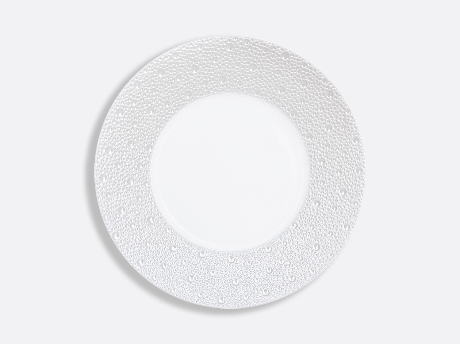 Assiette à dîner 26 cm en porcelaine de la collection Écume Perle Bernardaud