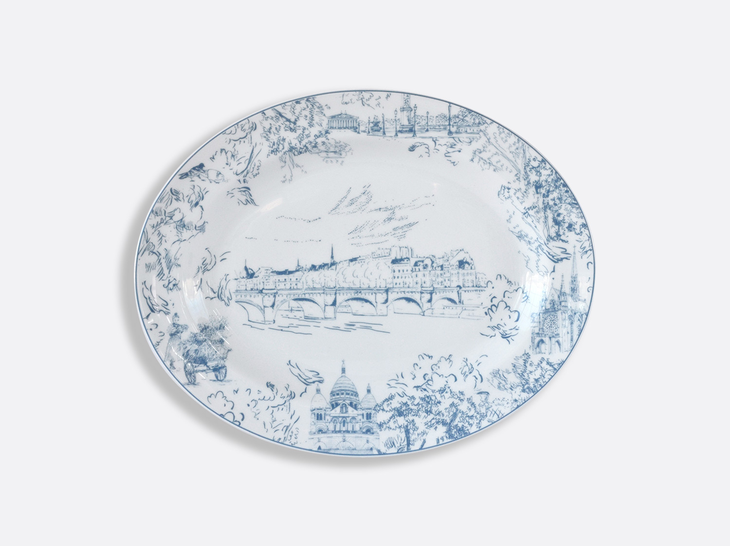 China Oval platter 13" of the collection Tout Paris | Bernardaud