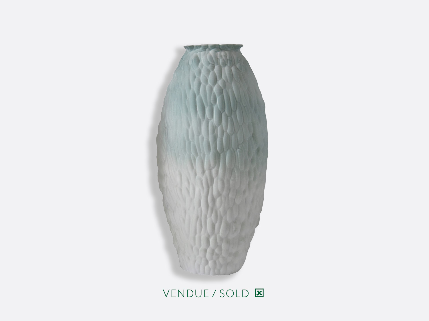 Vase trouville H.30 n°9 en porcelaine de la collection SARAH-LINDA FORRER - ECORCE Bernardaud