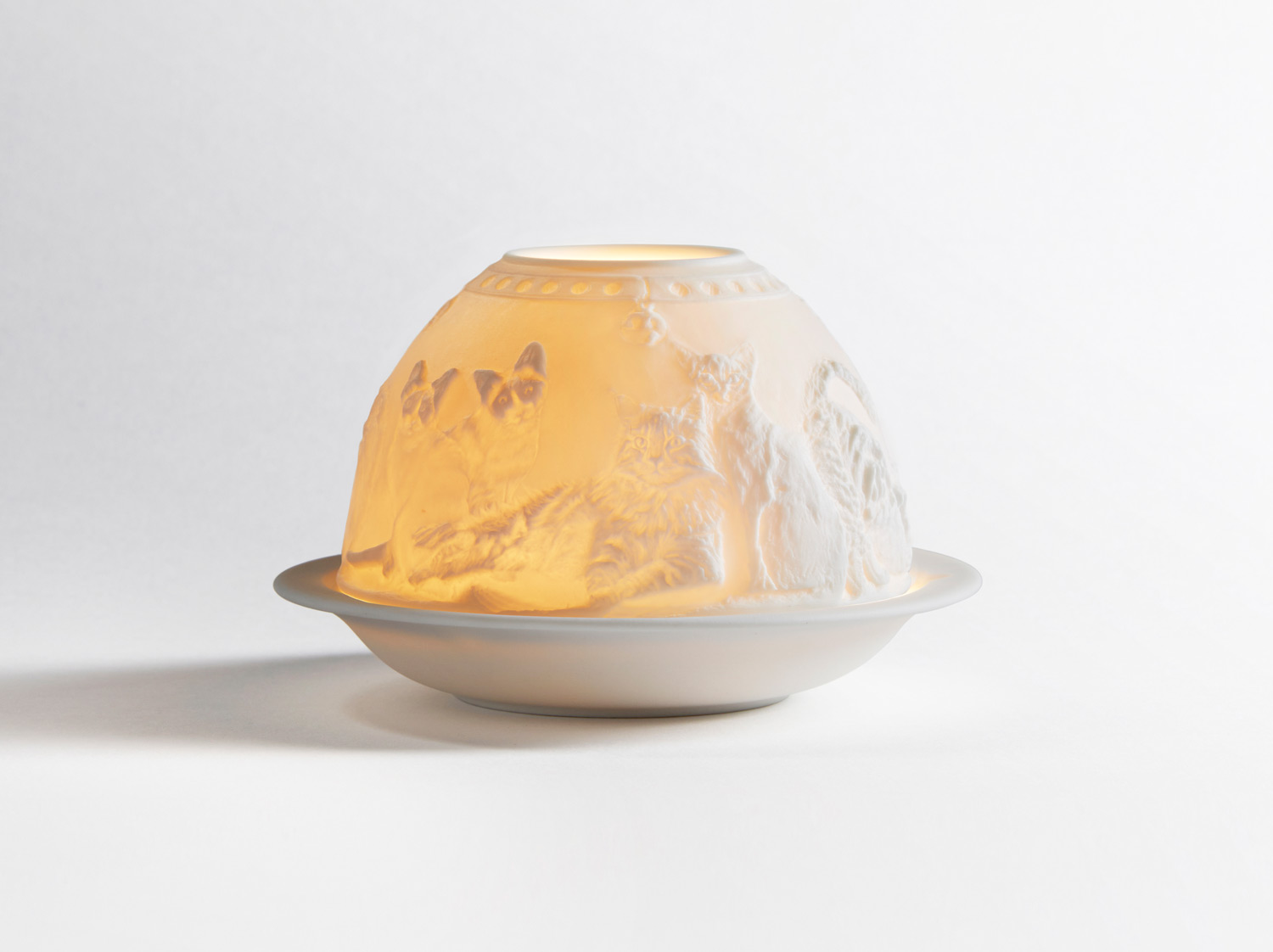 ネコ LED en porcelaine de la collection LITHOPHANIE LED Bernardaud