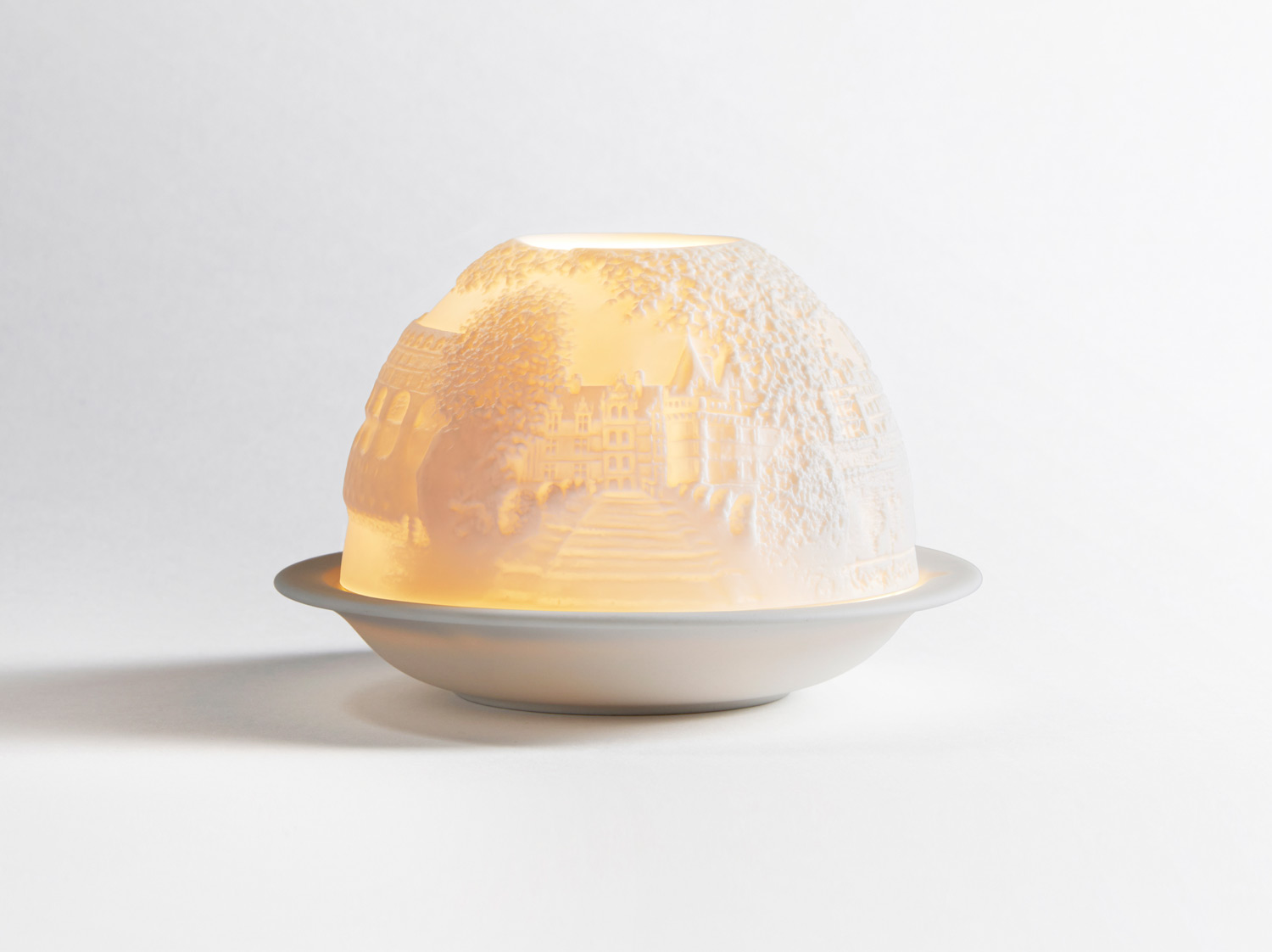 ロワールの城 LED en porcelaine de la collection LITHOPHANIE LED Bernardaud