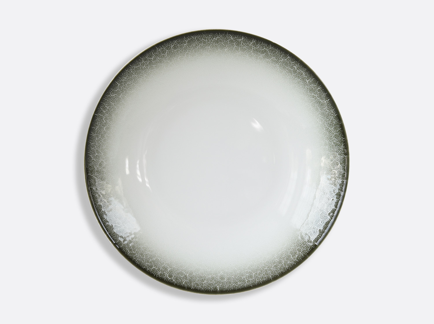 Plat rond creux 29,5 cm en porcelaine de la collection TERRA LICHEN Bernardaud