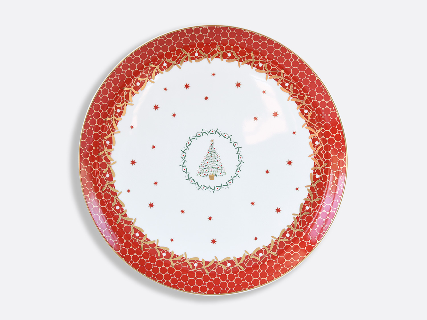 China Round tart platter 32 cm of the collection Noël | Bernardaud