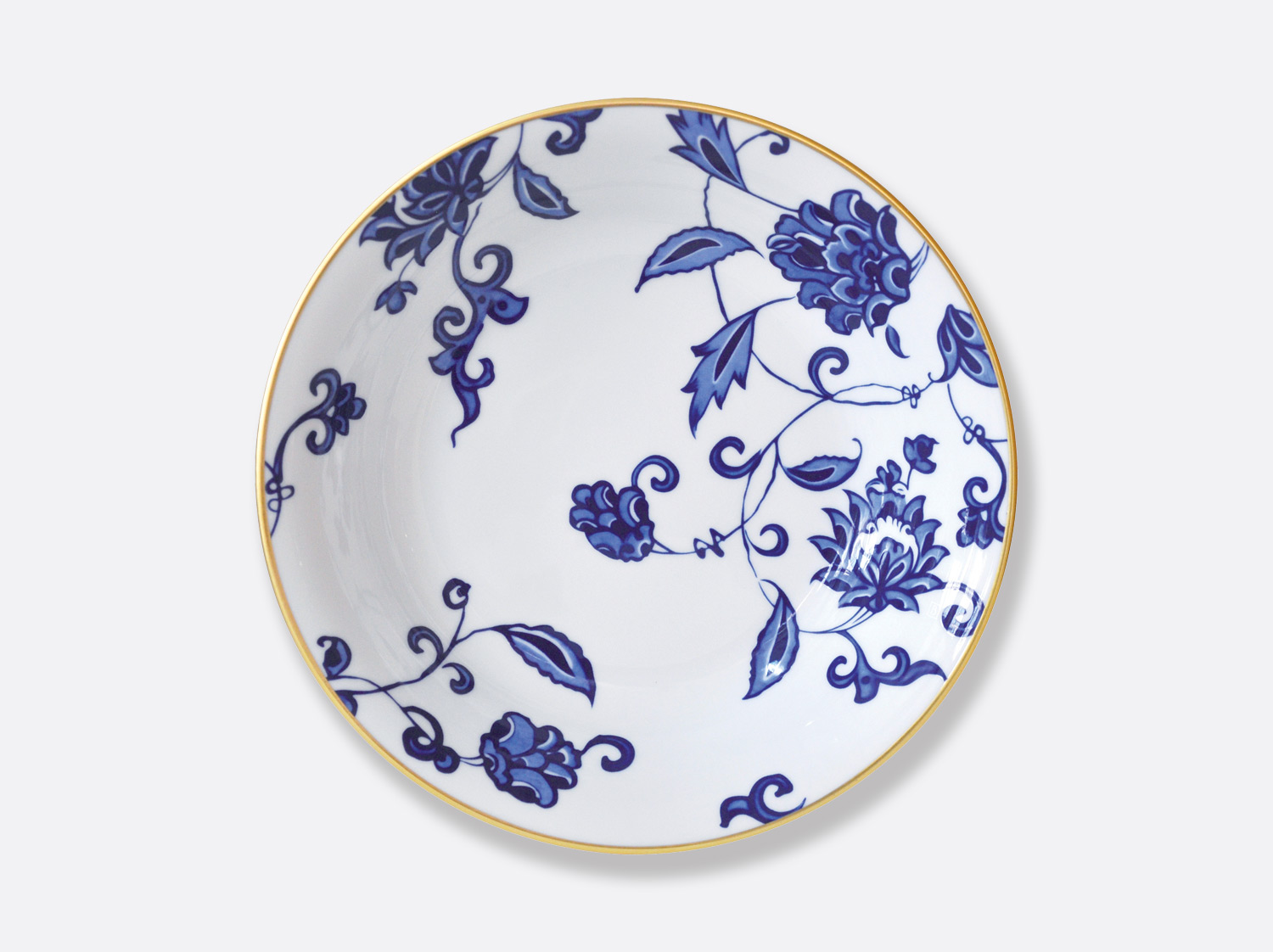 Compotier creux 24 cm 80 cl en porcelaine de la collection Prince bleu Bernardaud