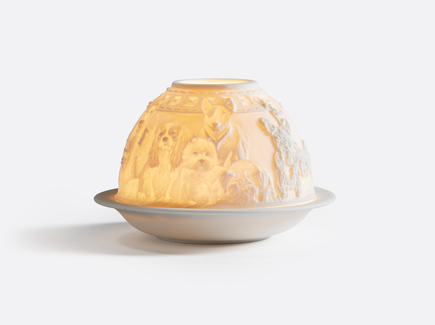 Les Chiens Led en porcelaine de la collection LITHOPHANIE LED Bernardaud