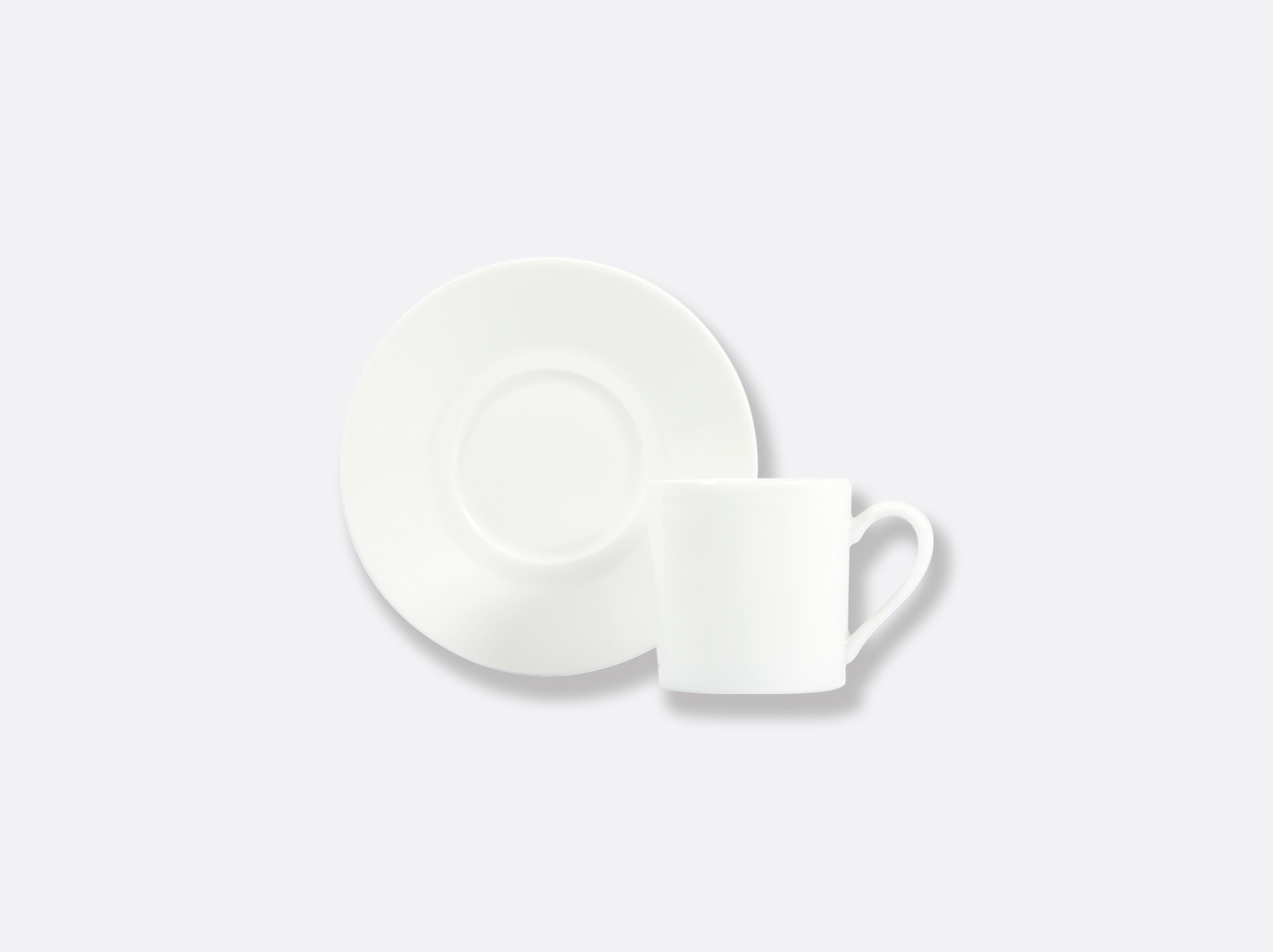 Tasse et soucoupe à café 8 cl en porcelaine de la collection PHOEBE BLANC Bernardaud
