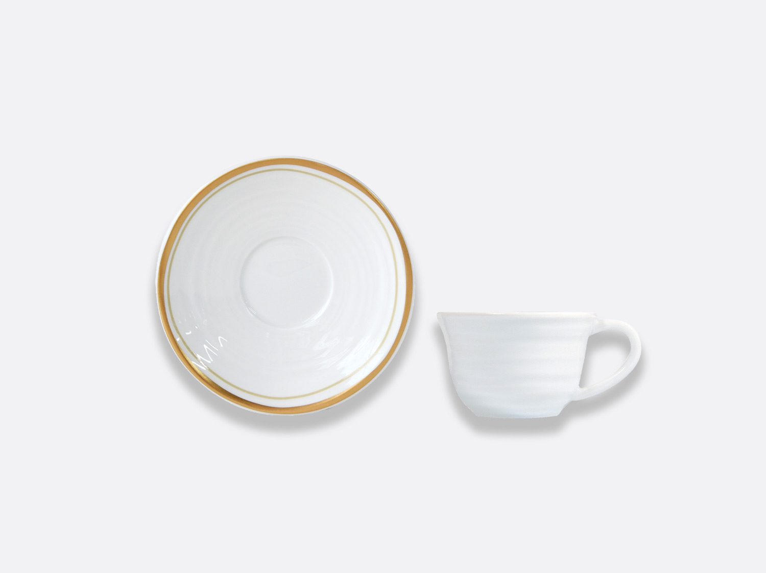 Tasse et soucoupe à café 8 cl en porcelaine de la collection ALBÂTRE Bernardaud