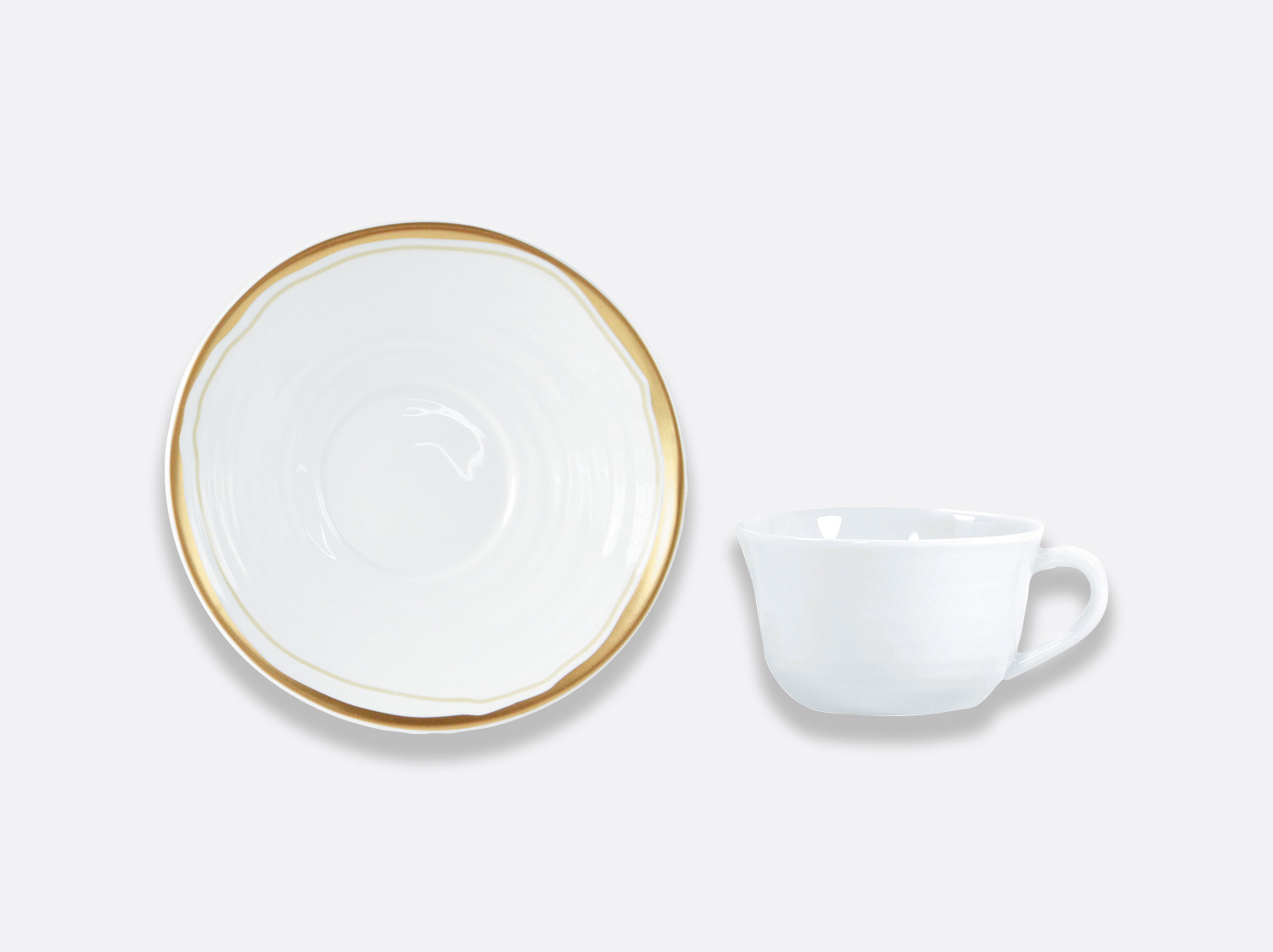 Tasse et soucoupe à thé 20 cl en porcelaine de la collection ALBÂTRE Bernardaud