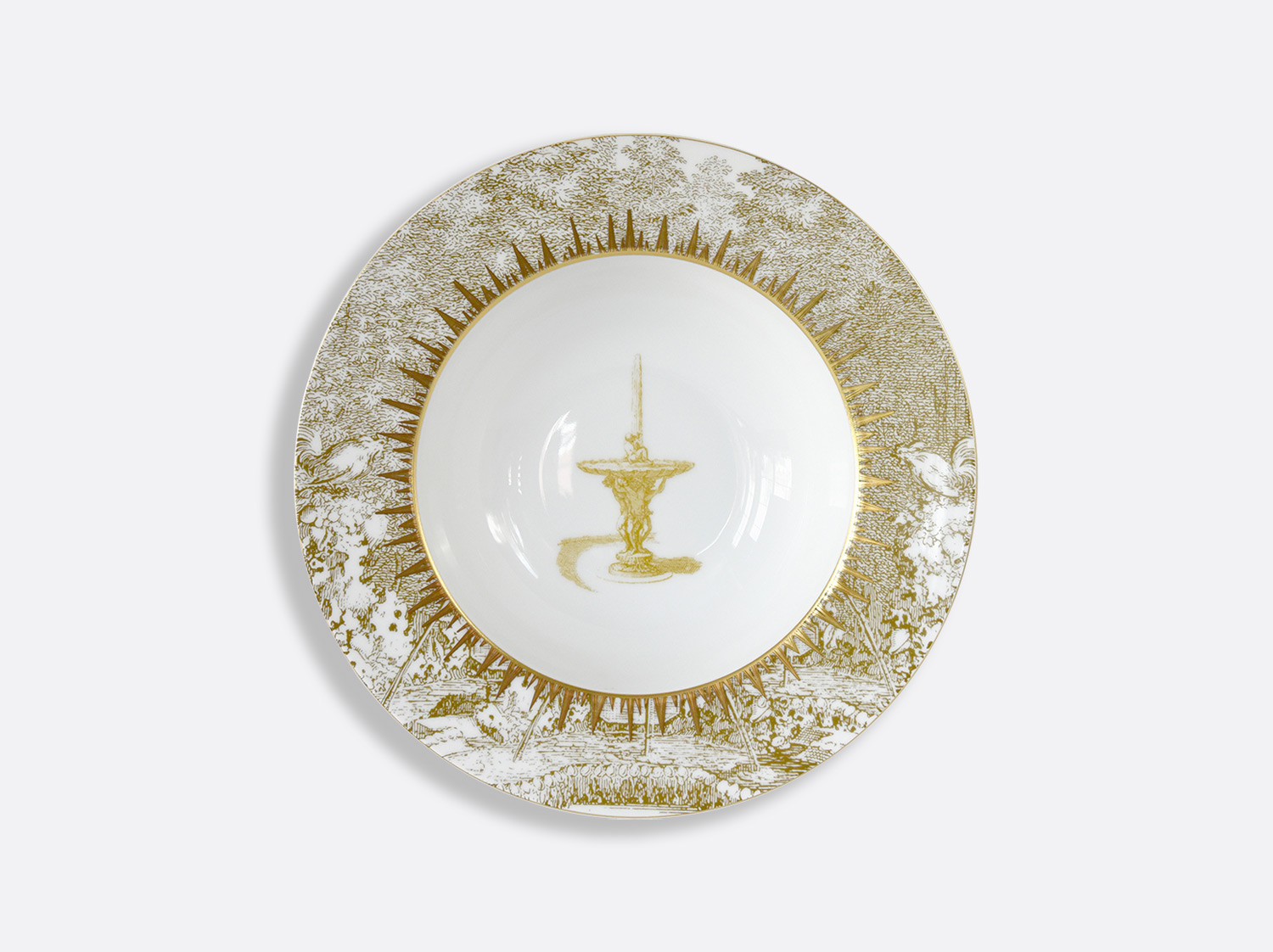 Assiette creuse à aile 22,5 cm en porcelaine de la collection VERSAILLES ENCHANTE Bernardaud