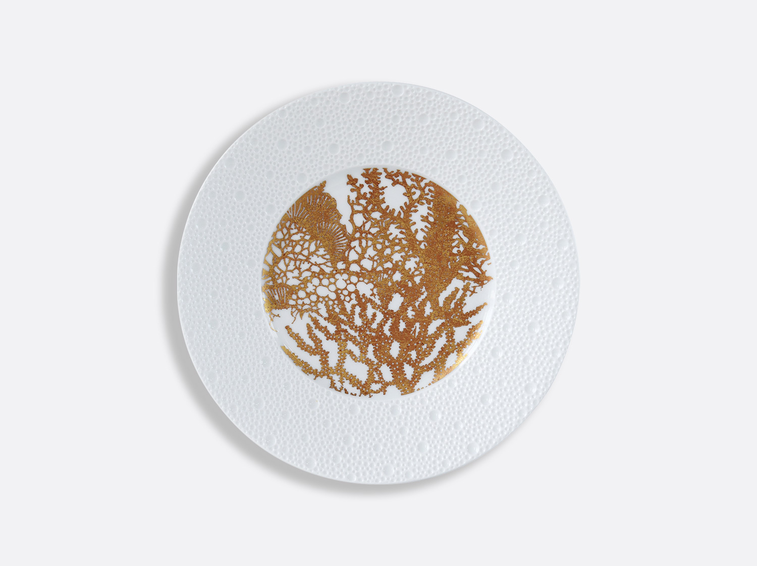 Assiette plate Naïade 21 cm en porcelaine de la collection Ecume Mordoré Bernardaud