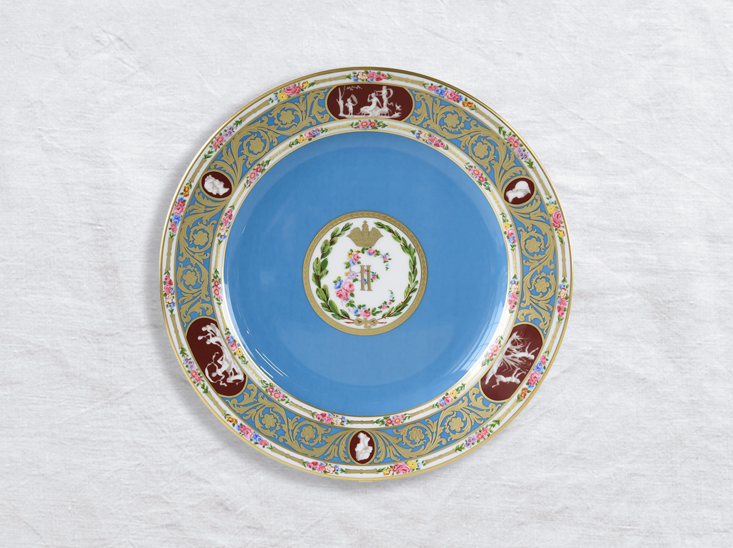Assiette à dessert 21 cm en porcelaine de la collection Catherine II Bernardaud