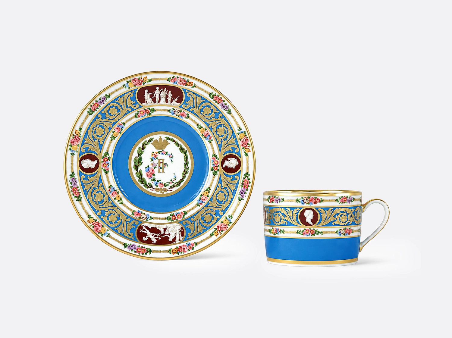 Visual Tea cup and saucer 15 cl Catherine II