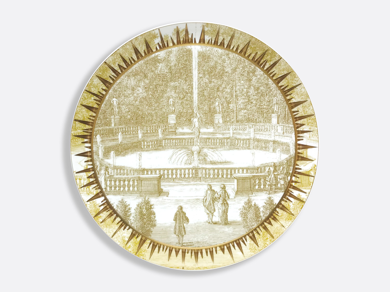 China Round tart platter 13" of the collection VERSAILLES ENCHANTE | Bernardaud
