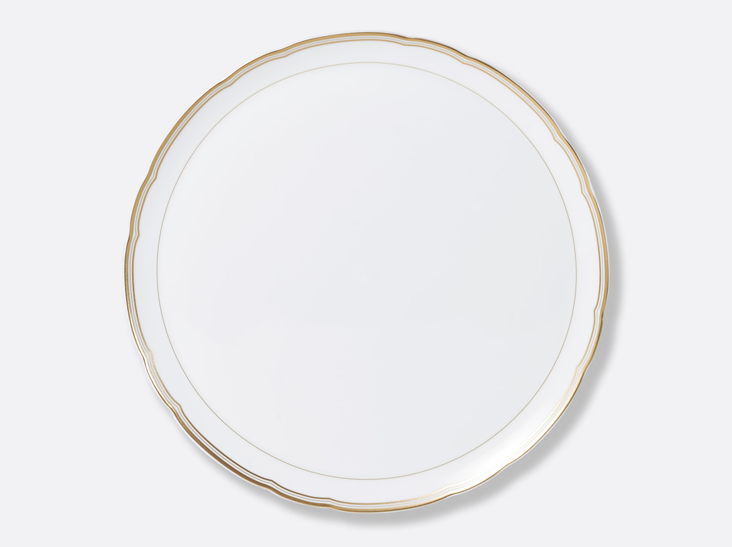 Plat à tarte 32 cm en porcelaine de la collection Pompadour Bernardaud