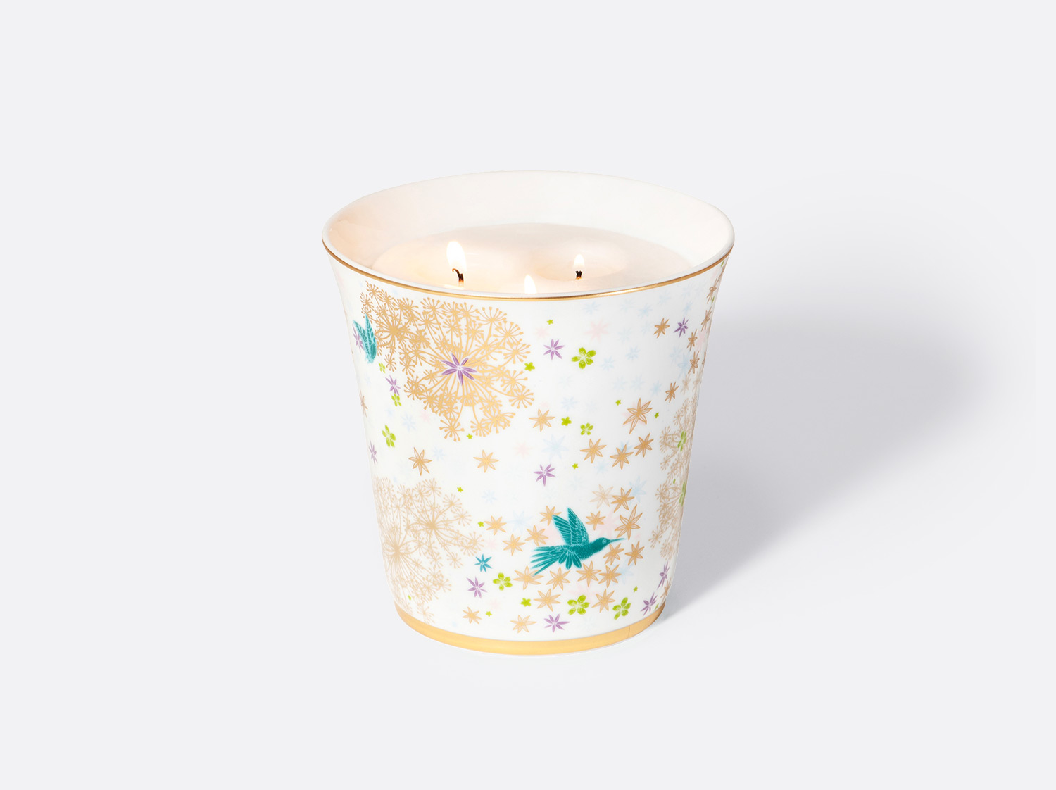 China Large candle tumbler 15 cm + "Rose Pure" candle home fragrance 950 gr of the collection FÉERIE - MICHAËL CAILLOUX | Bernardaud