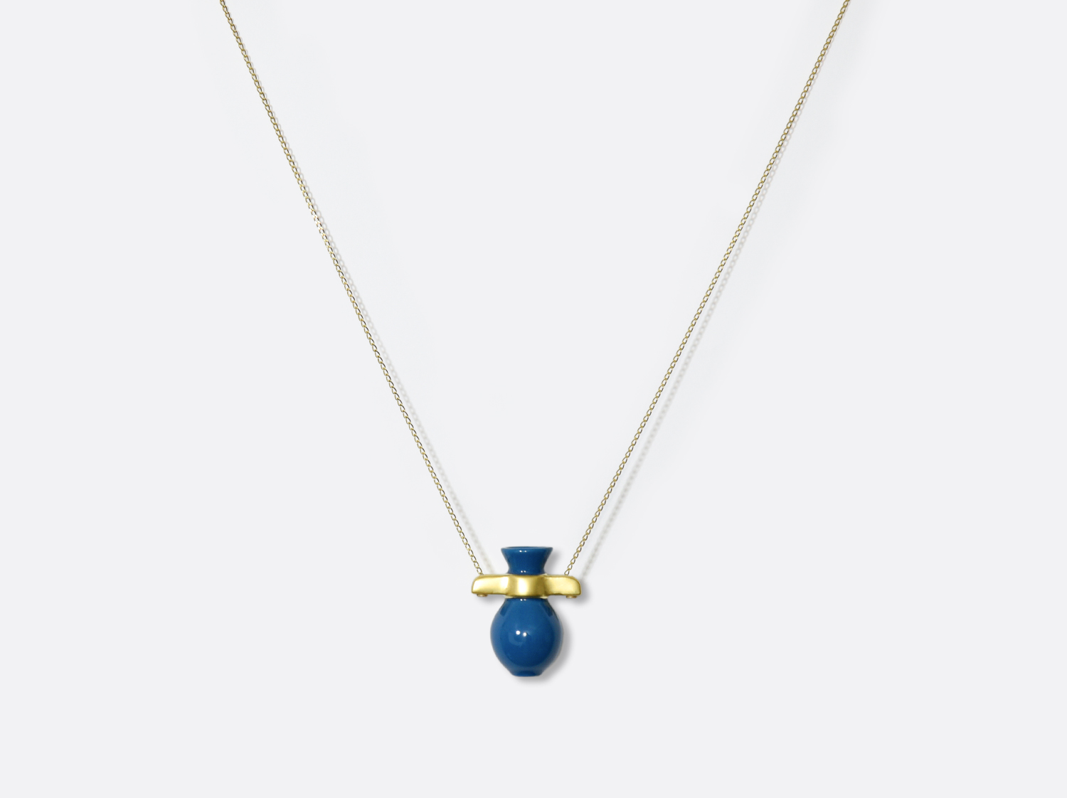 Pendentif Fiorela Bleu et Or en porcelaine de la collection Fiorela Bleu Bernardaud
