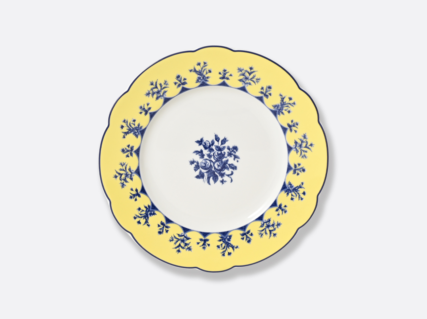 China Salad plate 8.5" Yellow of the collection Chateaubriand Couleur | Bernardaud