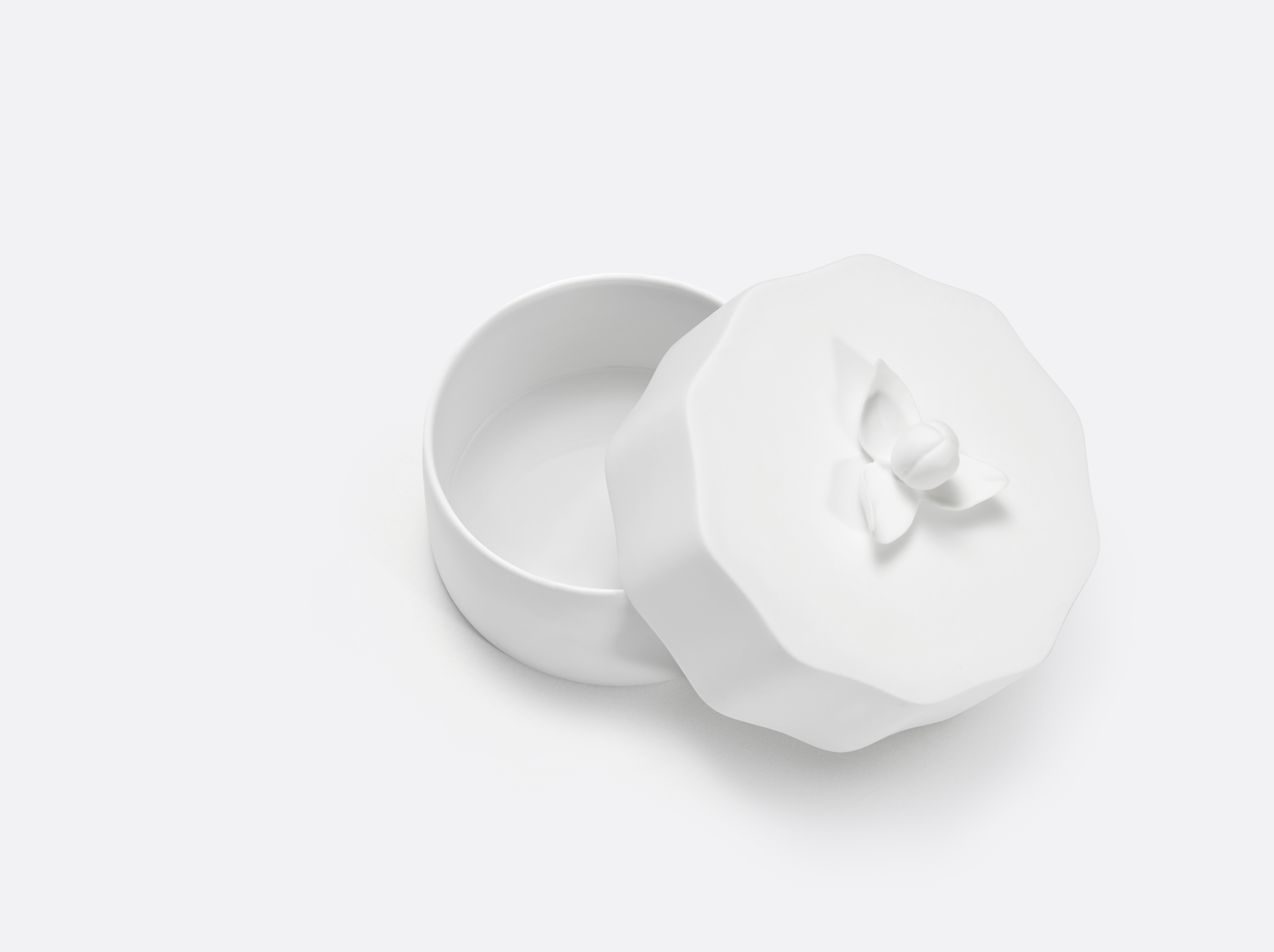 Boite festonnée Jardin d'Eté en porcelaine de la collection Jardin de Table Bernardaud