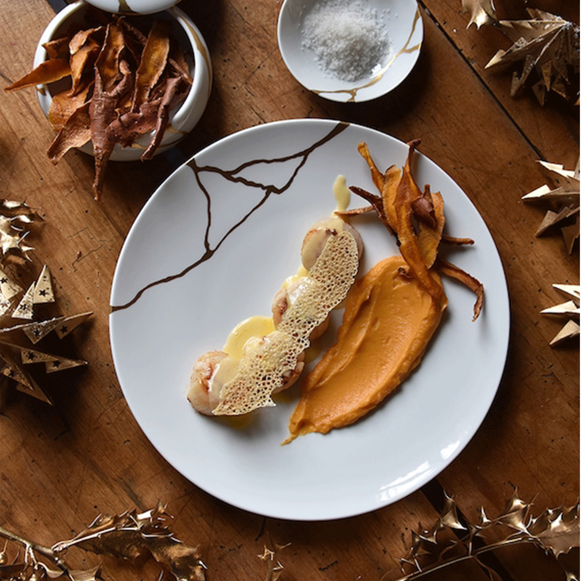 China Scallops with saffron Beurre blanc  of the collection ART DE VIVRE | Bernardaud