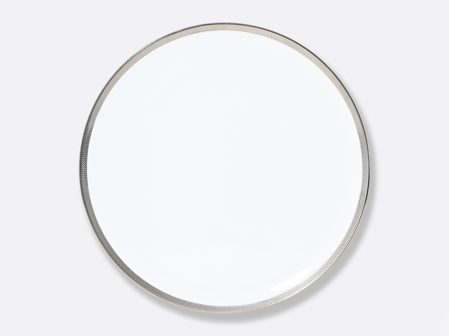 China Round tart platter 13" Maille Platine of the collection Maille Platine | Bernardaud