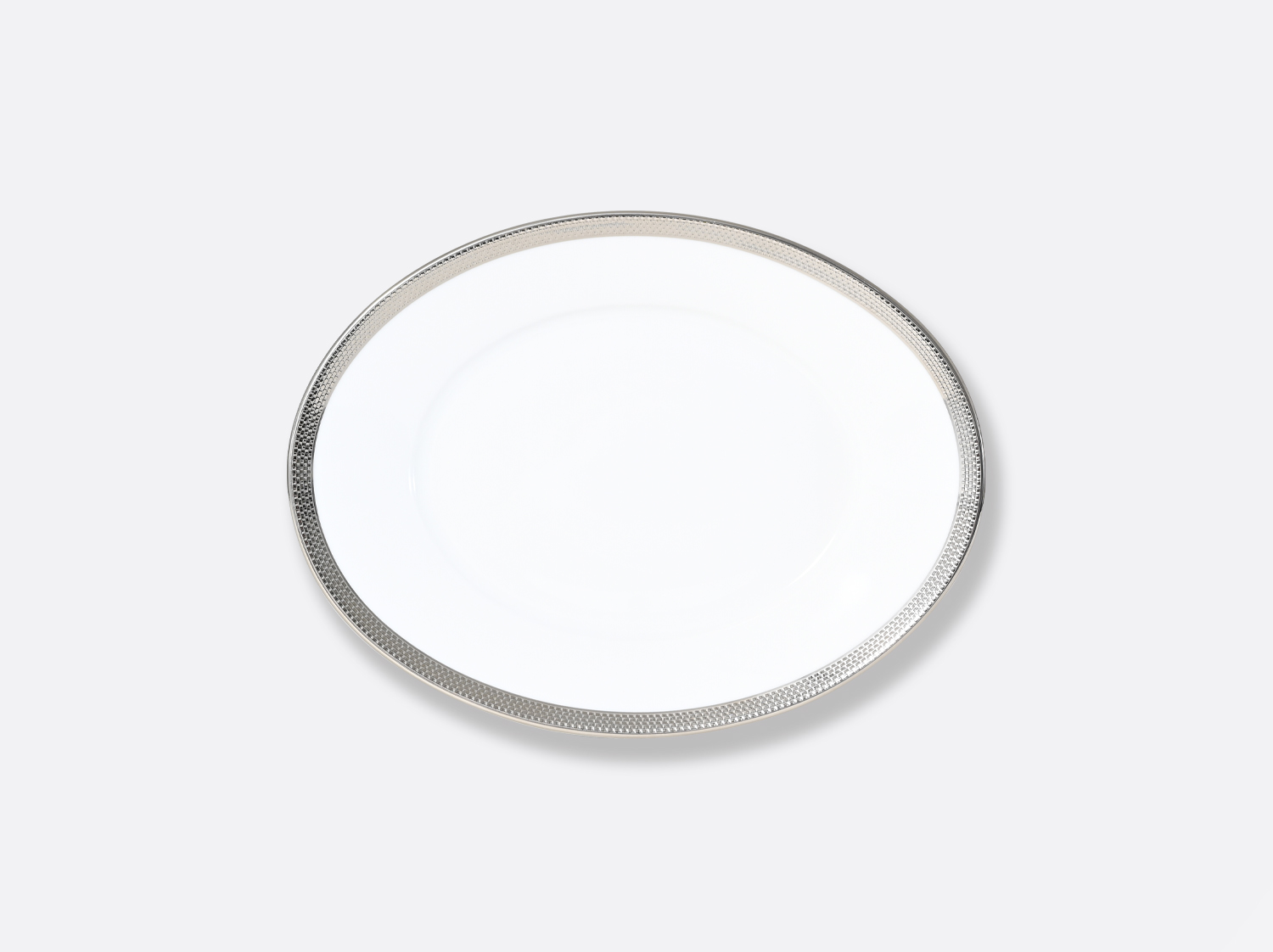 China Relish dish 9'' x 5'' Maille Platine of the collection Maille Platine | Bernardaud