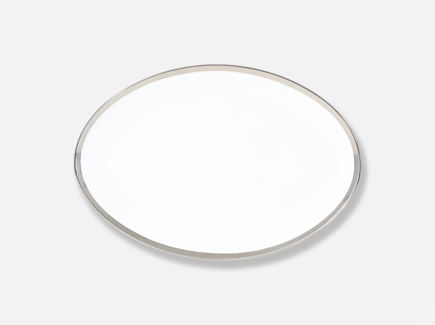 China Oval platter 13'' Maille Platine of the collection Maille Platine | Bernardaud
