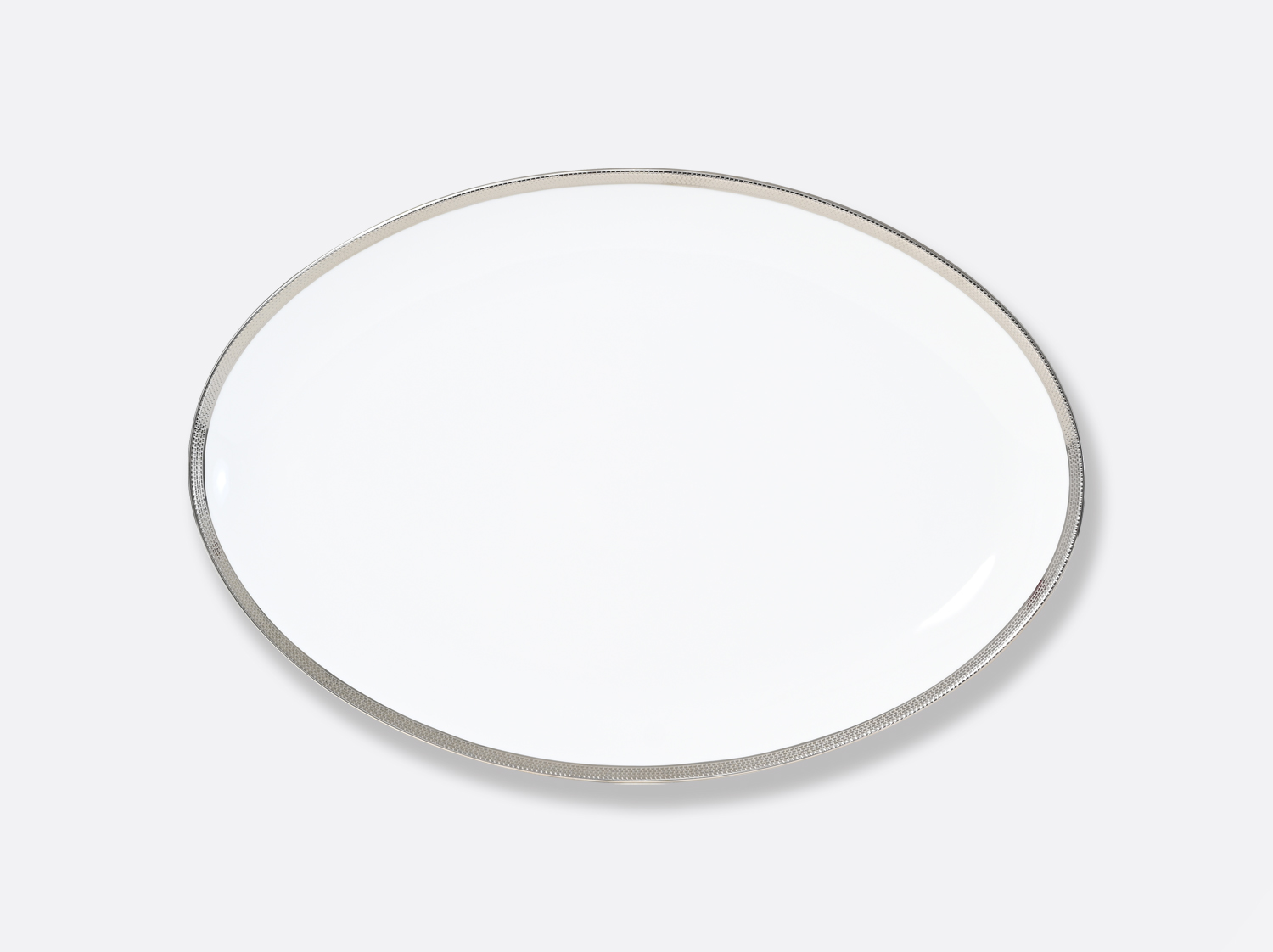 China Oval platter 15'' Maille Platine of the collection Maille Platine | Bernardaud