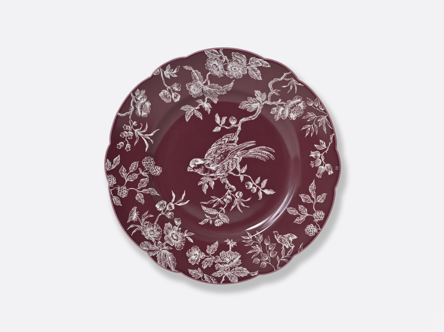 China Salad plate 8.5" Colored background Albertine Prune of the collection Albertine Fond Couleur | Bernardaud
